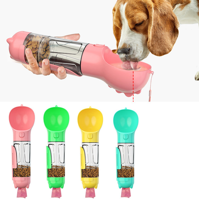 3-in-1 Portable Dog Water & Food Bottle