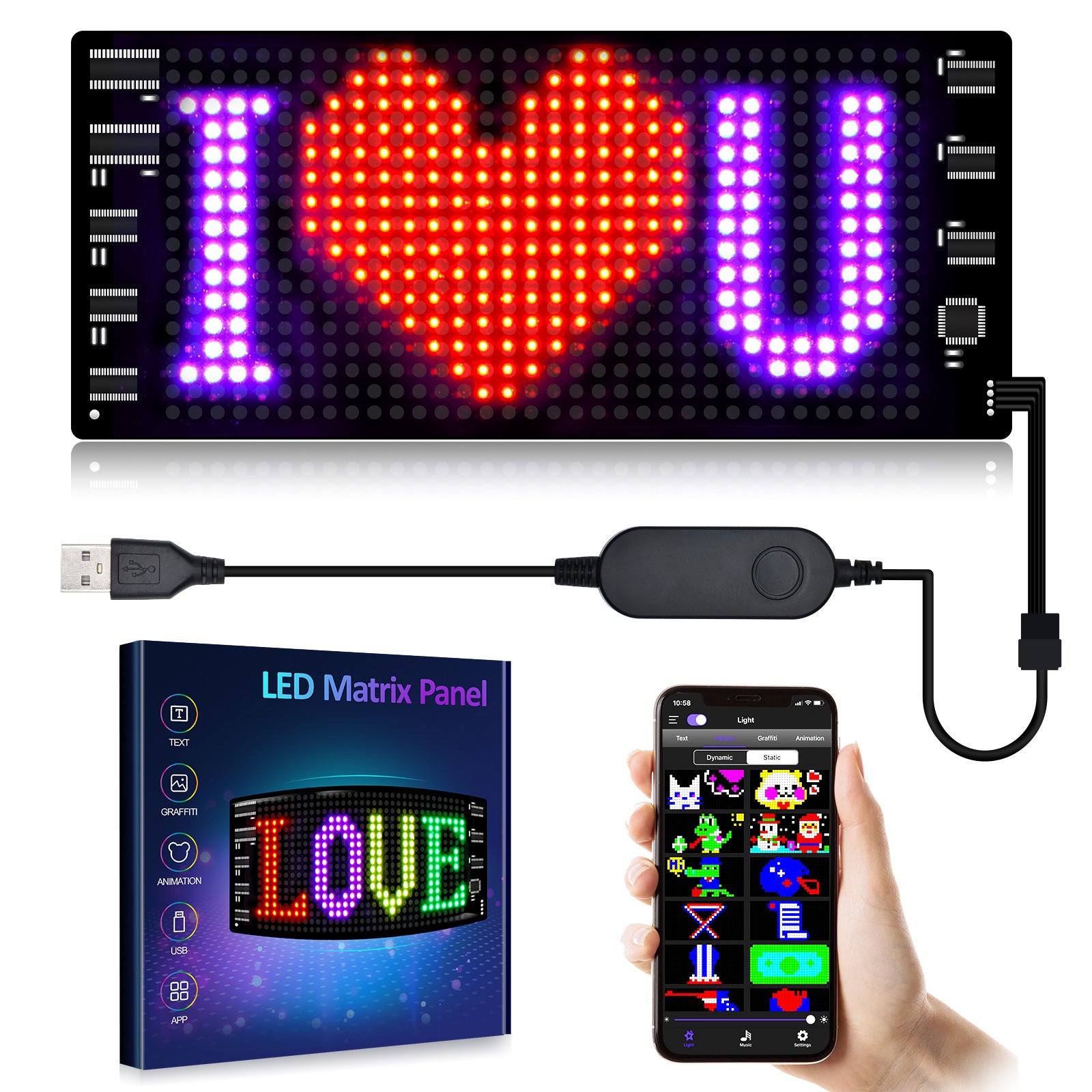 Programmable Full-Color Car LED Display Sign