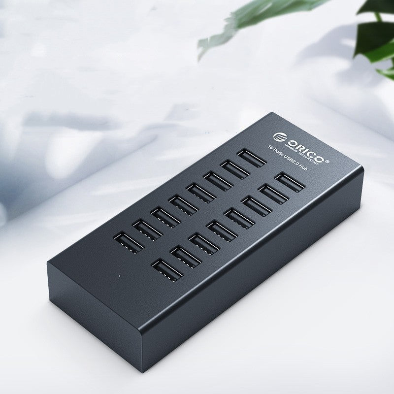 1-to-16 Multi-Port USB Hub with Power Supply