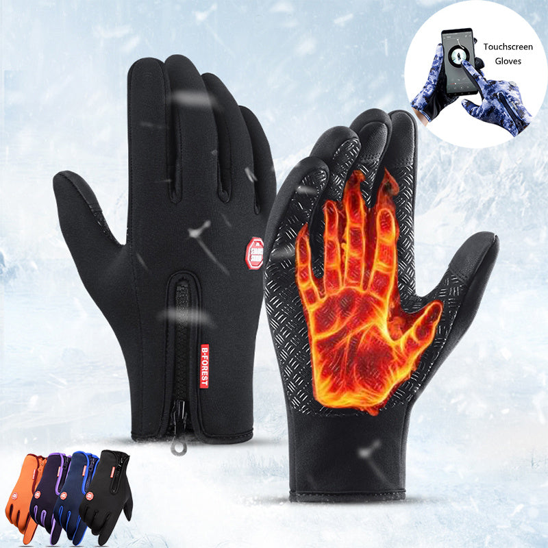 Waterproof Touchscreen Winter Gloves – Fleece-Lined Motorcycle & Sports Gloves