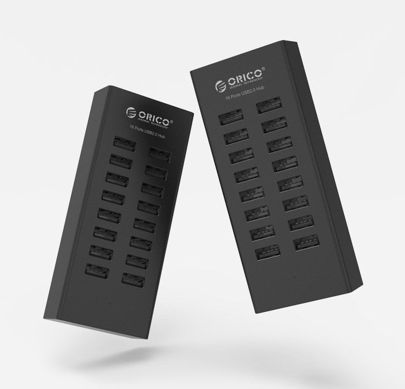 1-to-16 Multi-Port USB Hub with Power Supply