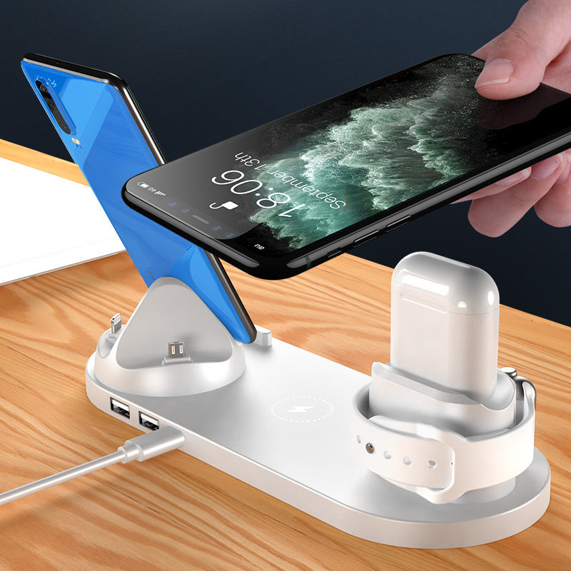 6-in-1 Fast Wireless Charging Dock Station