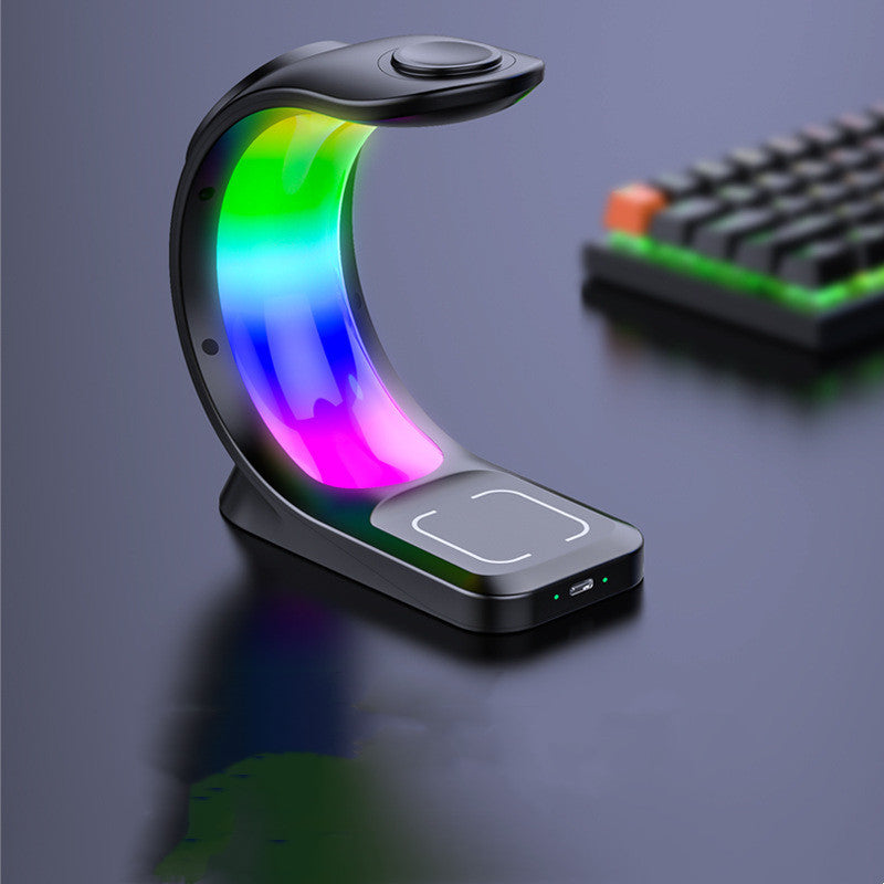 4-in-1 Magnetic Wireless Charging Station with Ambient Light