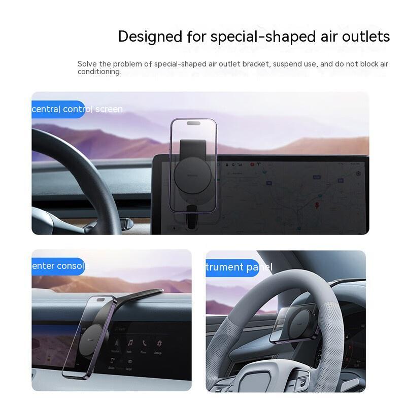15W Magnetic Bendable Car Phone Holder & Wireless Charger